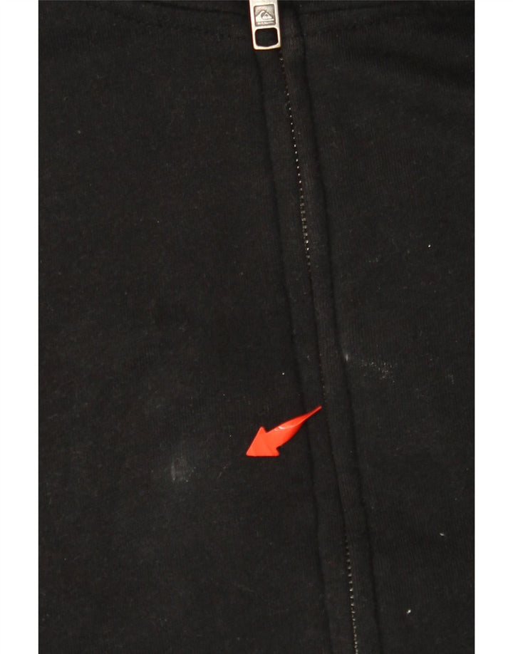 QUIKSILVER Herren-Kapuzenpullover mit grafischem Reißverschluss, XL, schwarze Baumwolle