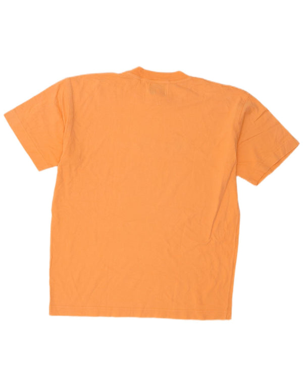 Laura Biagiotti Damen Grafik-T-Shirt Top UK 16 Large Orange