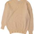 BENETTON Womens Crop Crew Neck Pullover Pullover UK 12 Medium Off White
