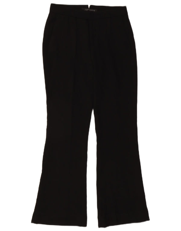 Zara Damen-Flare-Freizeithose, Größe S, W26, L30, Schwarz