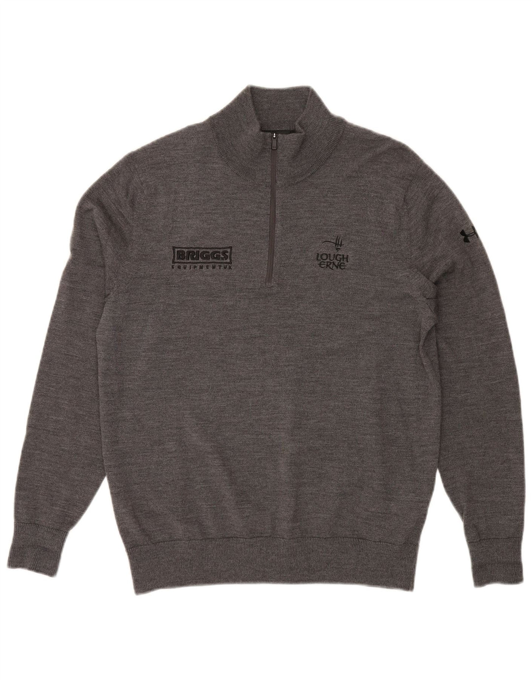 UNDER ARMOUR Herren-Pullover mit grafischem Reißverschluss, groß, mittelgrau