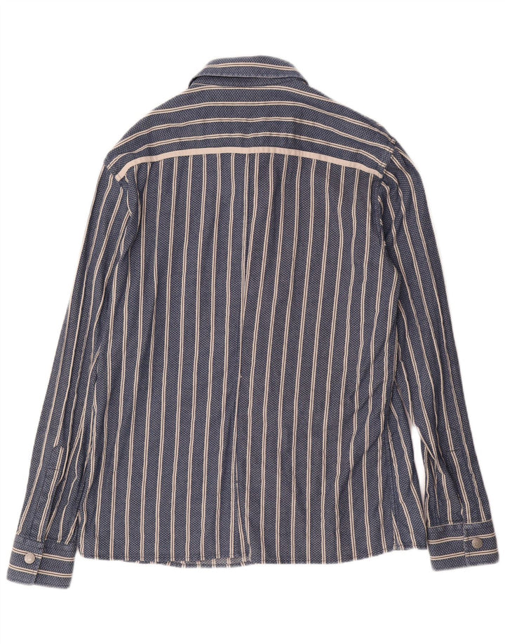 ARMANI JEANS Herrenhemd 2XL Blau gestreift