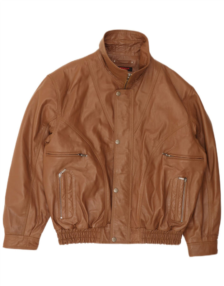 MADDOX Herren Lederjacke UK 42 XL Braunes Leder