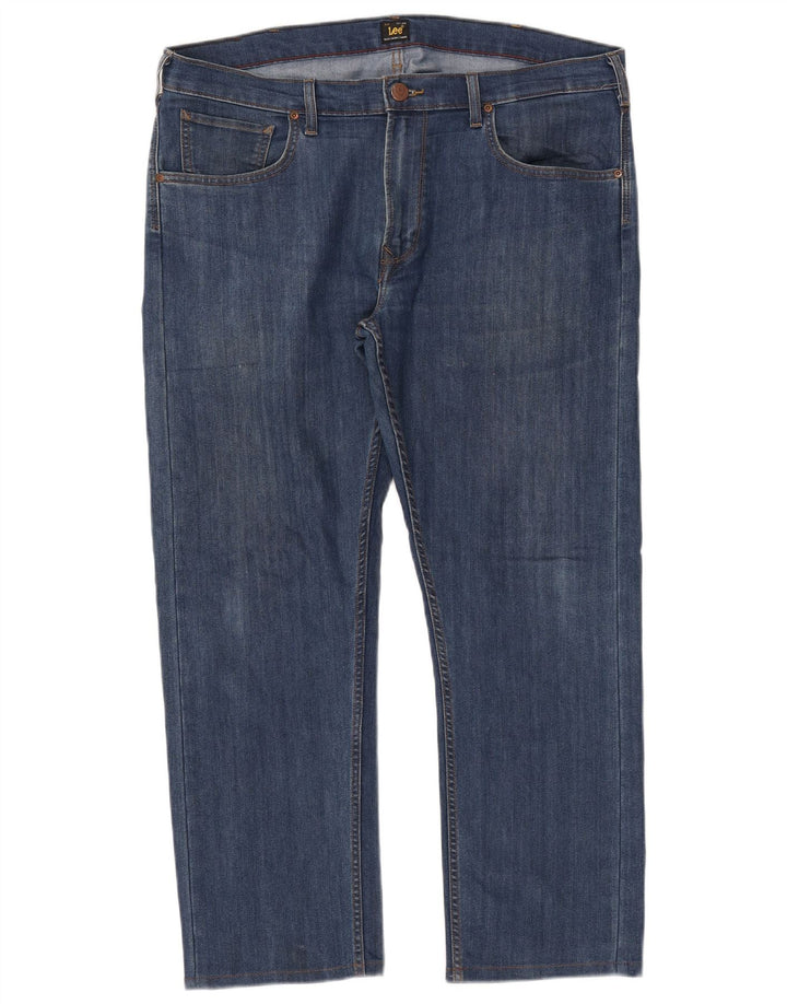 Lee Herren Daren Straight Jeans W38 L28 Blaue Baumwolle
