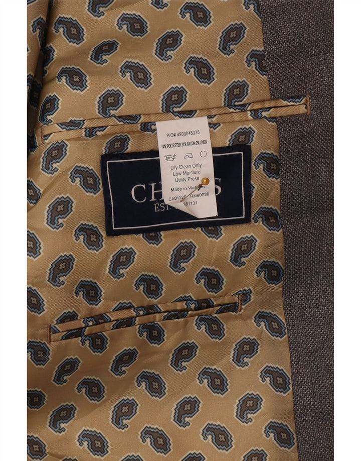 Chaps Herren-Blazer mit 2 Knöpfen, UK 40, Größe L, grau, Polyester