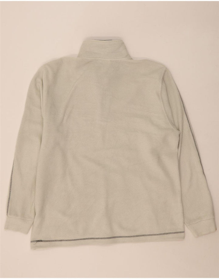 Diadora Herren-Fleecepullover mit Reißverschluss am Hals, 2XL, gebrochenes Weiß, Polyester