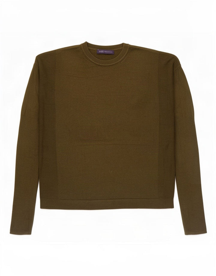 Marks & Spencer Damen-Pullover in Übergröße mit Rundhalsausschnitt, Gr. 10, Größe S, Khaki