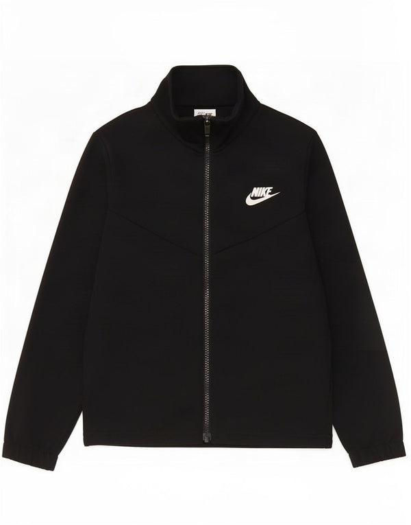 Nike Jungen-Trainingsanzugoberteil mit Grafik, 8–9 Jahre, Größe S, Schwarz, Polyester