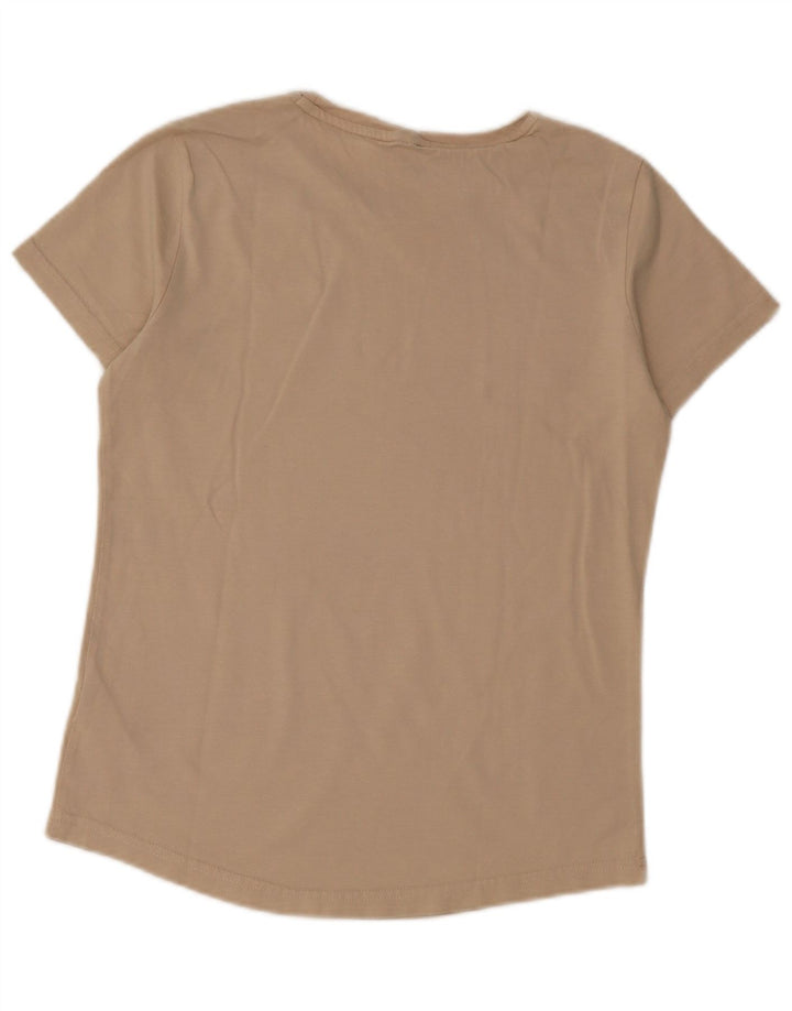 PUMA Damen T-Shirt Top UK 10 Small Beige Baumwolle