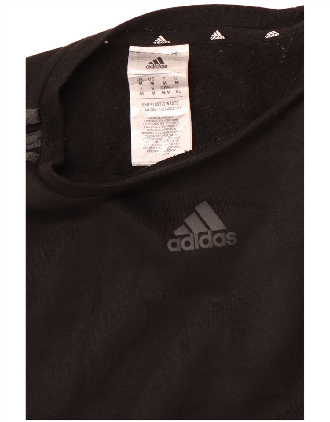 ADIDAS Herren Sweatshirt Pullover Medium Schwarz Polyester