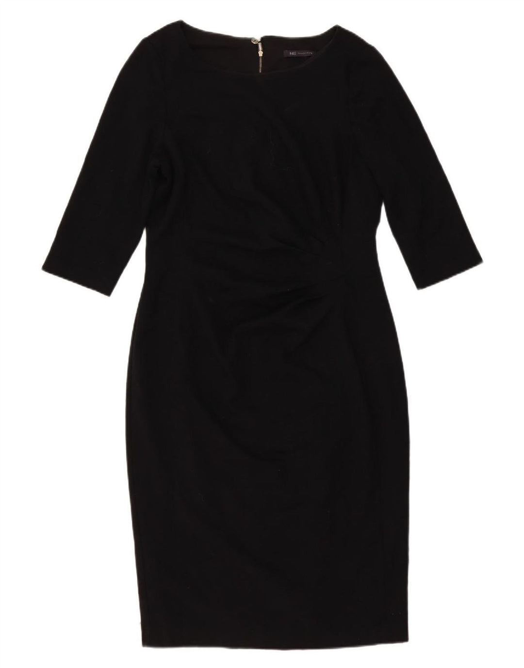 Marks & Spencer Damen-Etuikleid mit 3/4-Ärmeln, Gr. 40, Größe L, Schwarz, Polyester