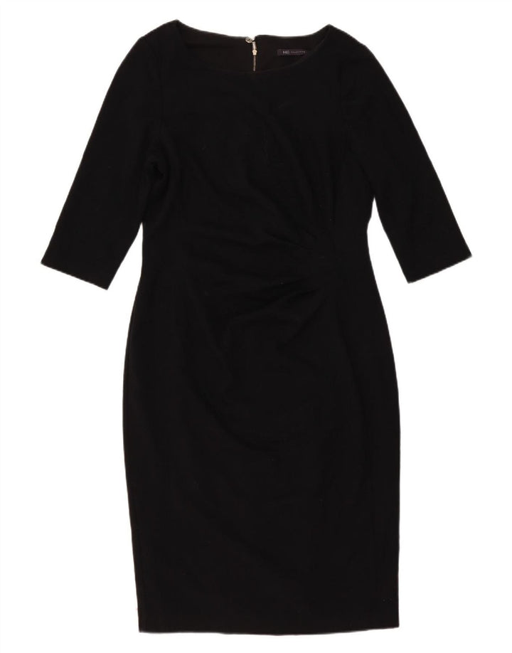Marks & Spencer Damen-Etuikleid mit 3/4-Ärmeln, Gr. 40, Größe L, Schwarz, Polyester