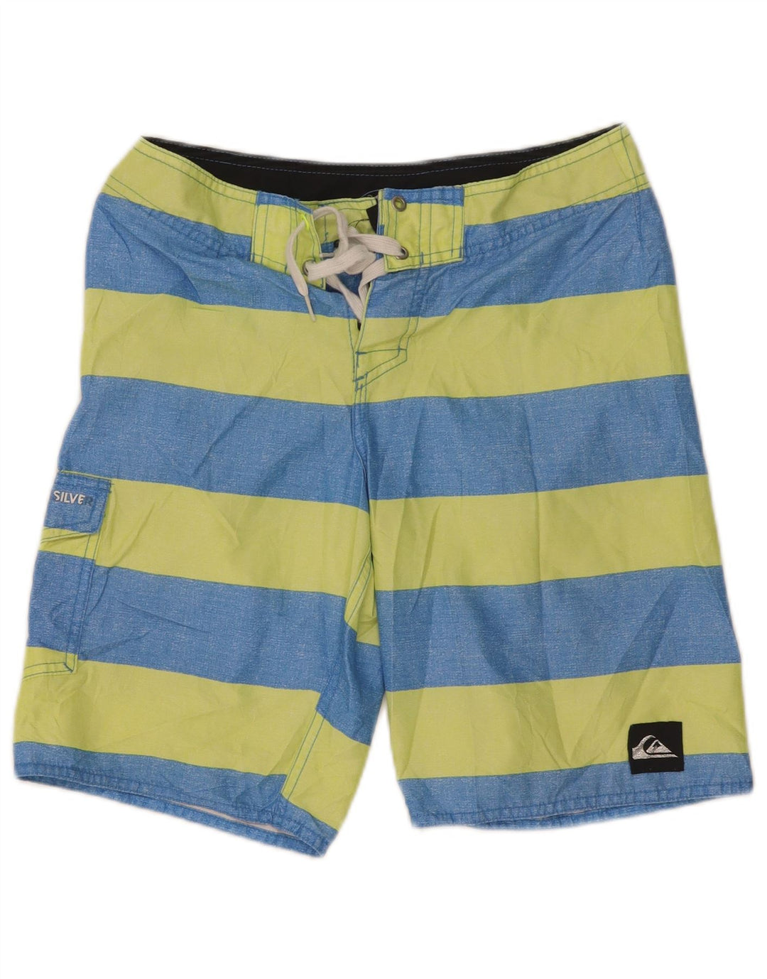 Quiksilver Herren-Badeshorts, XS, blau gestreift, Polyester