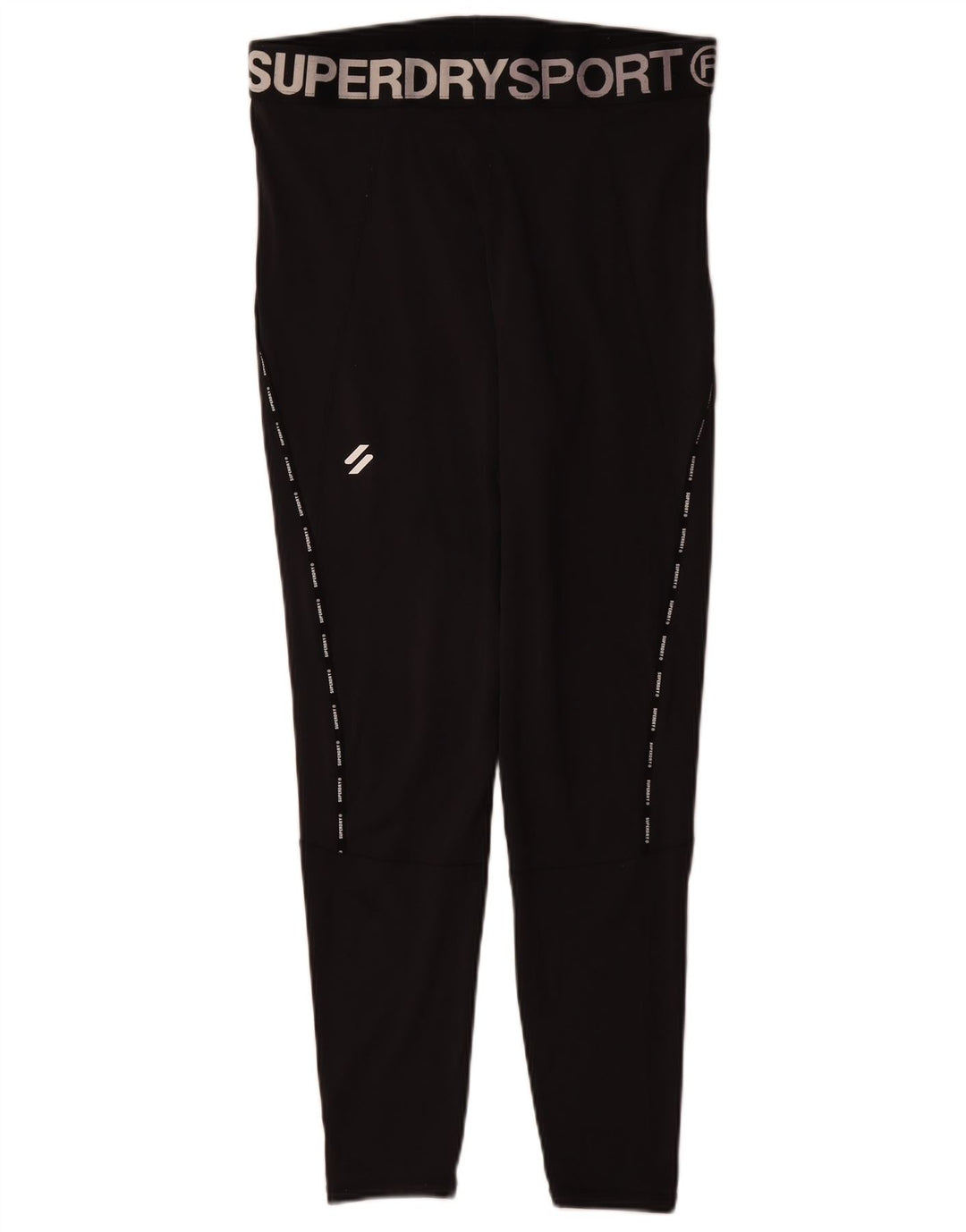 Superdry Damen Graphic Leggings UK 18 XL Schwarz Polyester