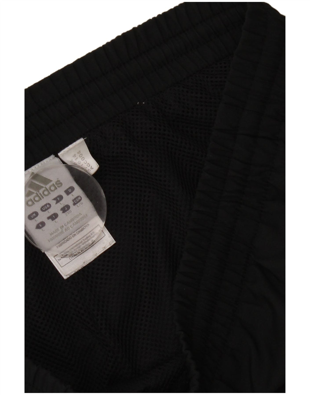 Adidas Herren-Trainingshose, groß, aus schwarzem Polyester
