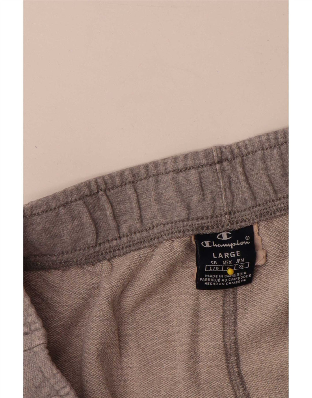 Champion Herren-Sportshorts mit Grafik, groß, grau gesprenkelte Baumwolle