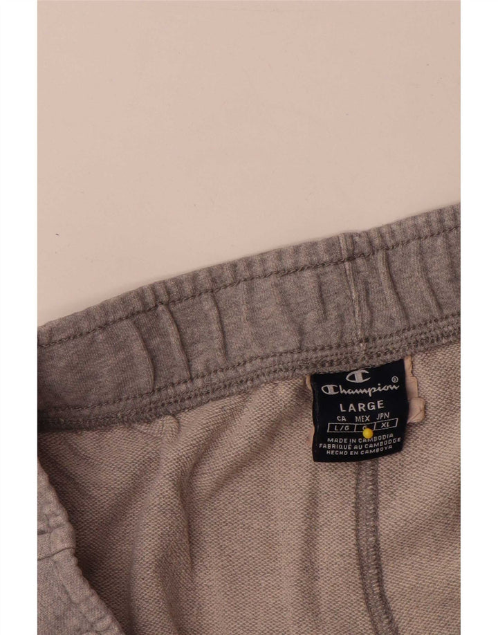 Champion Herren-Sportshorts mit Grafik, groß, grau gesprenkelte Baumwolle