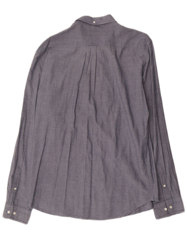 Gant Herrenhemd XL Marineblau aus Baumwolle