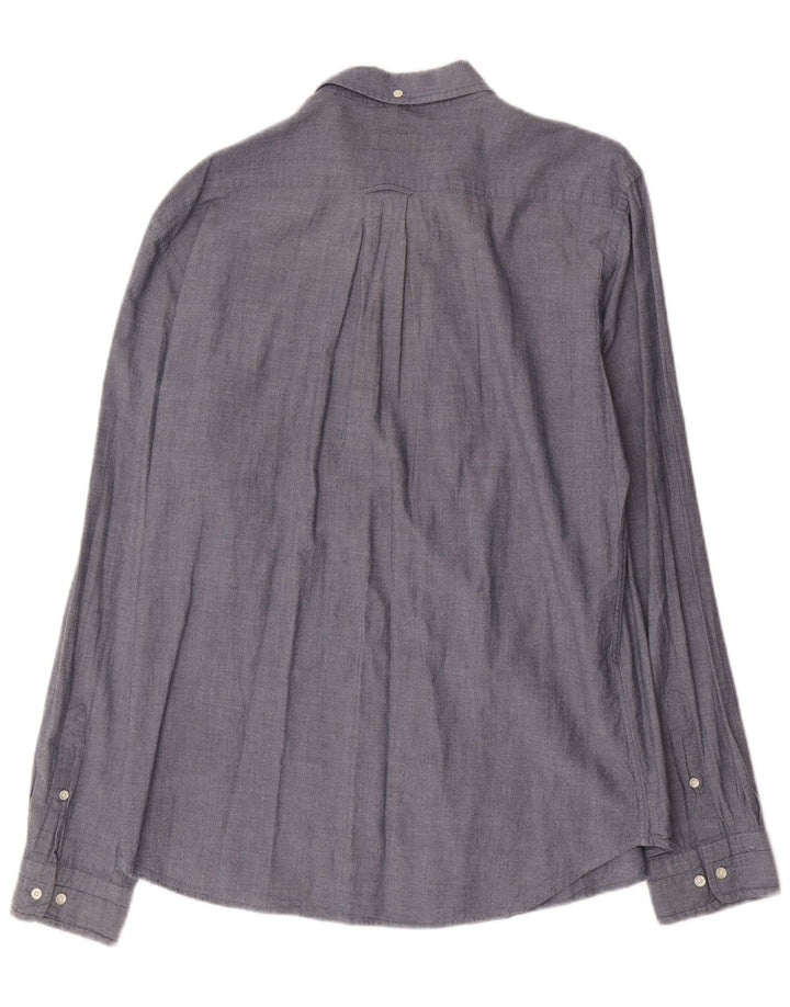 Gant Herrenhemd XL Marineblau aus Baumwolle