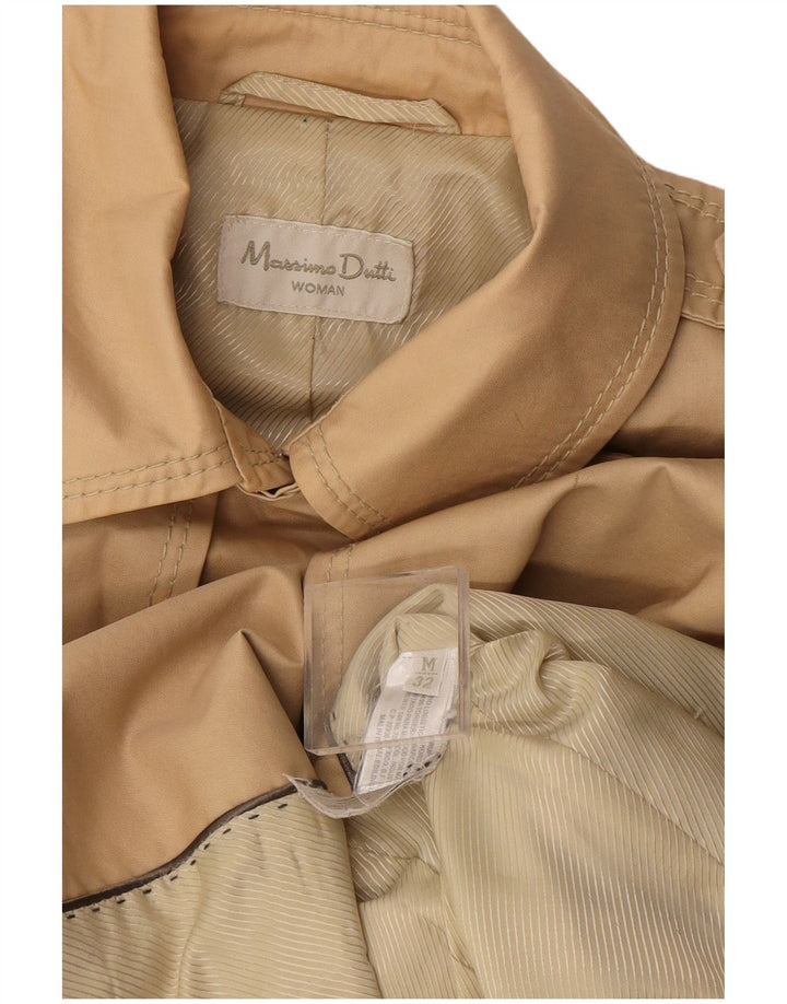 Massimo Dutti Damen Trenchcoat UK 12 Mittelbeige Viskose