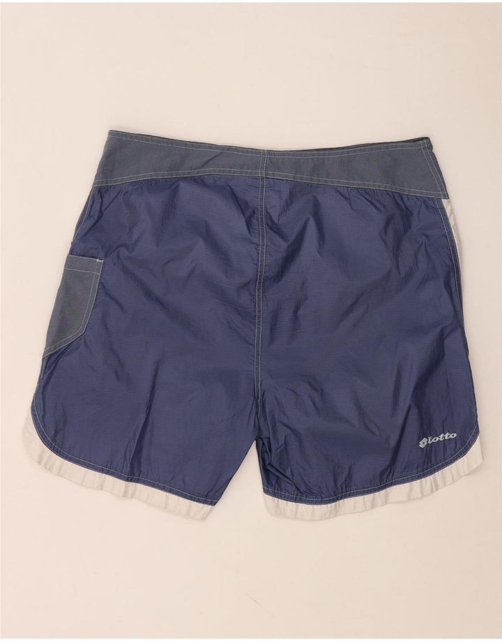 LOTTO Herren-Badeshorts UK 40/42 Large W34 Marineblaues Colourblock-Nylon