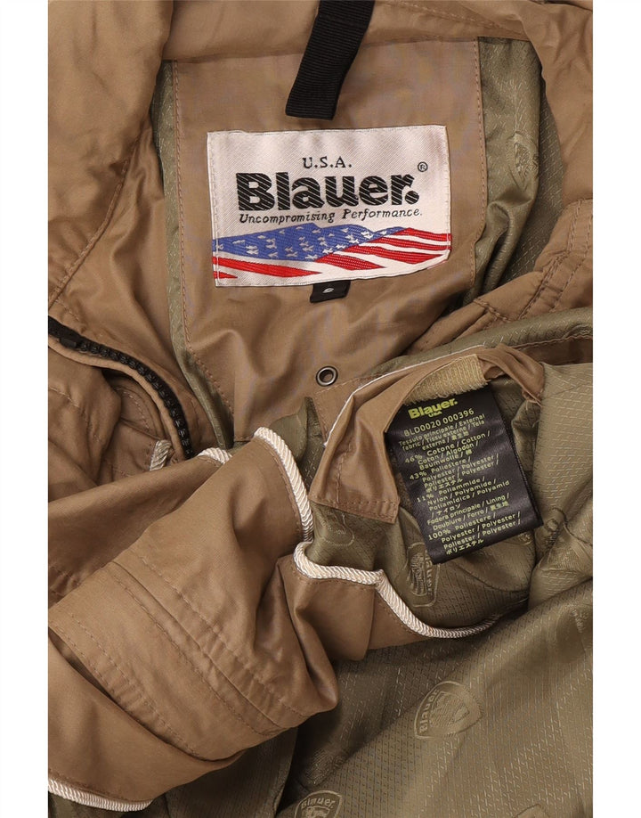 Blauer Womens Utility Jacke UK 10 Small Beige Baumwolle