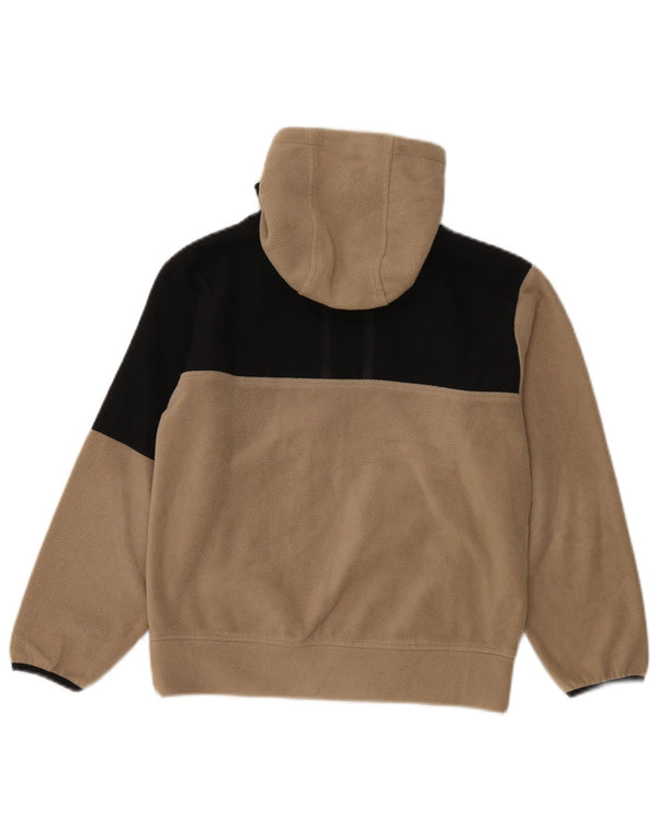Zara Jungen-Fleecepullover mit Kapuze, 9–10 Jahre, Beige, Farbblock