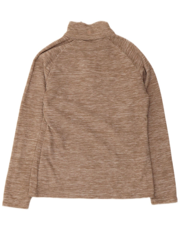 Mountain Warehouse Damen-Fleecepullover mit Reißverschluss am Kragen, Gr. 10, Größe S, Beige gefleckt