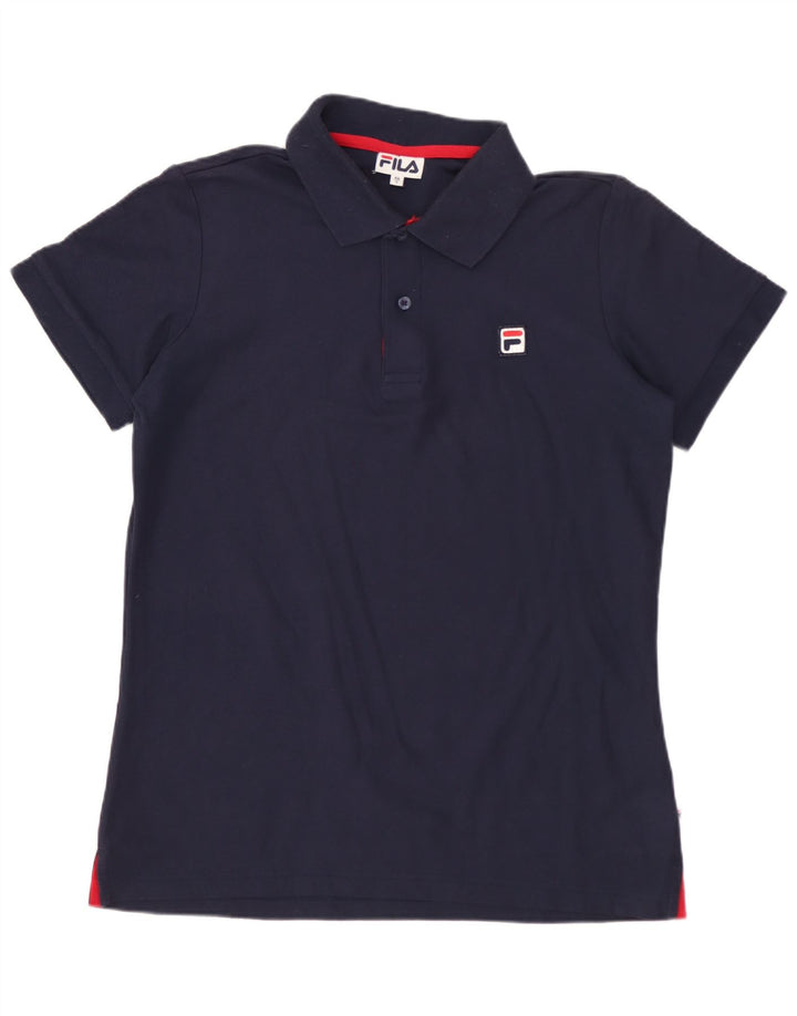 FILA Herren Poloshirt IT 48 Small Marineblau Baumwolle