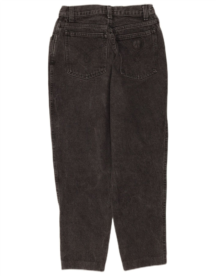Moschino Damen-Crop-Jeans W28 L25 aus schwarzer Baumwolle