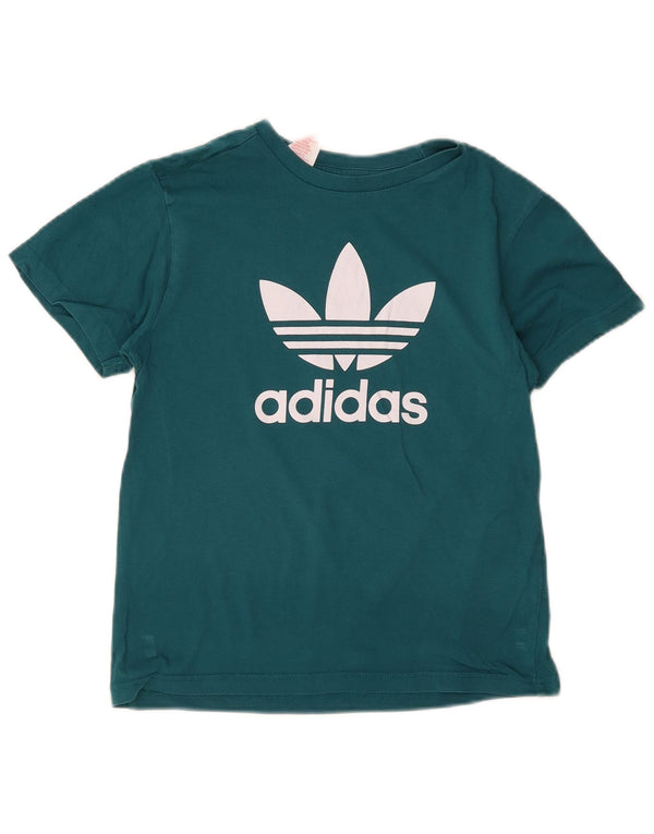 Adidas Jungen Grafik T-Shirt Top 11–12 Jahre grüne Baumwolle