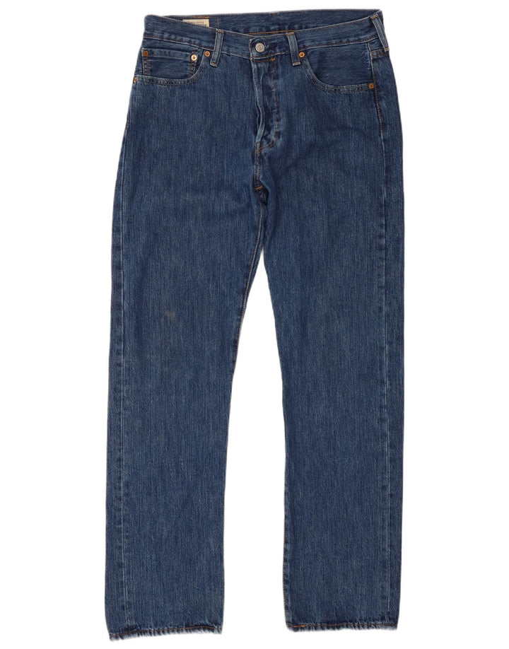 Levi's Herren 501 Straight Jeans W32 L32 Blaue Baumwolle