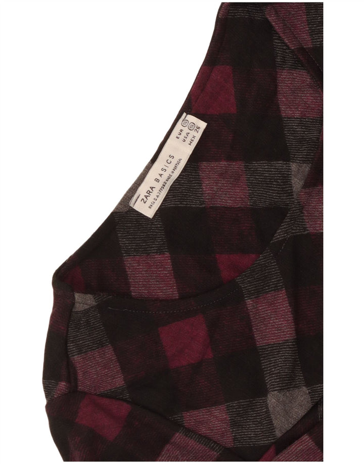 Zara Damen Etuikleid UK 8 Small Mehrfarbig kariert