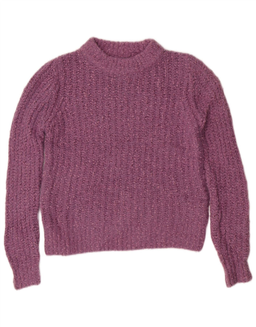 Marks & Spencer Damen-Pullover mit U-Boot-Ausschnitt, Gr. 8, Lila, Polyester