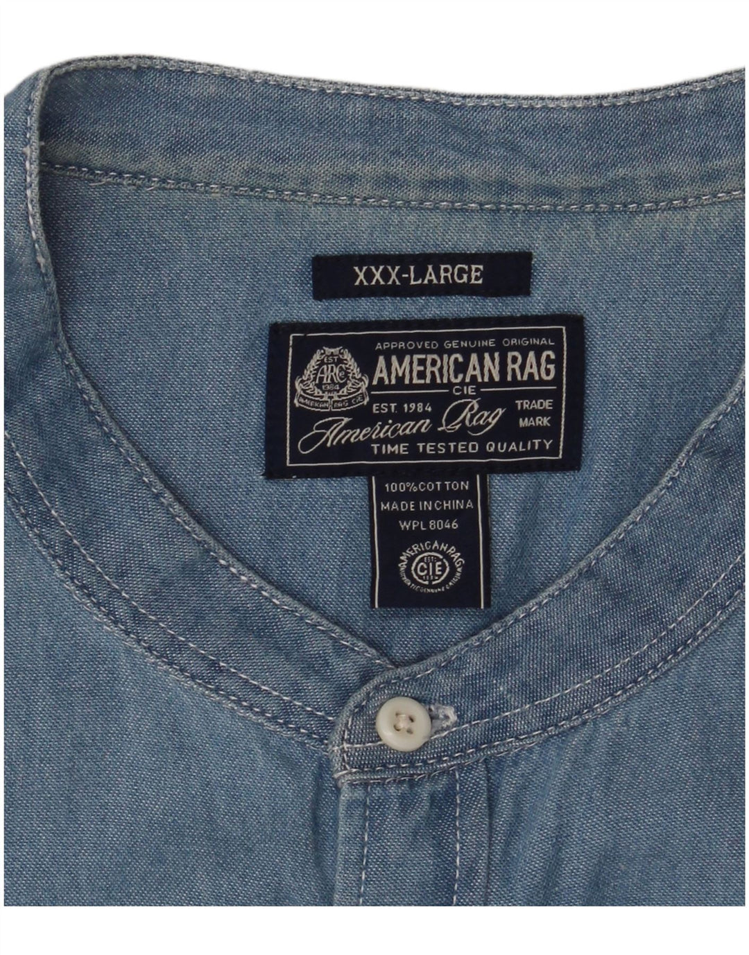 AMERICAN RAG Herren Jeanshemd 3XL Blaue Baumwolle