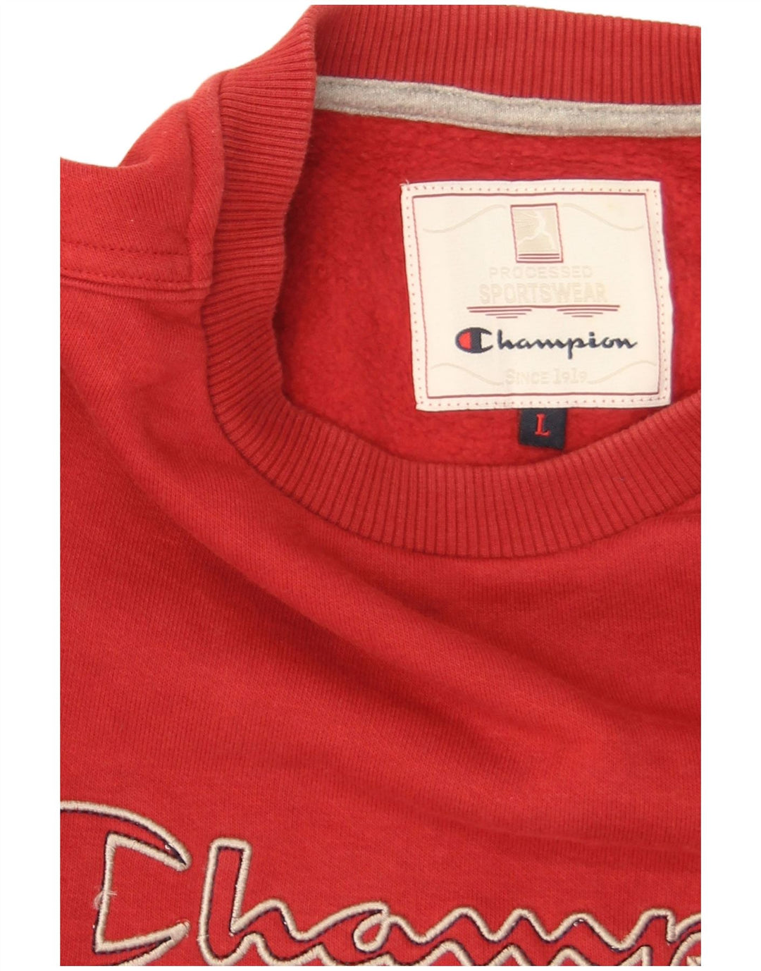 Champion Herren-Sweatshirt mit Grafik, groß, aus roter Baumwolle