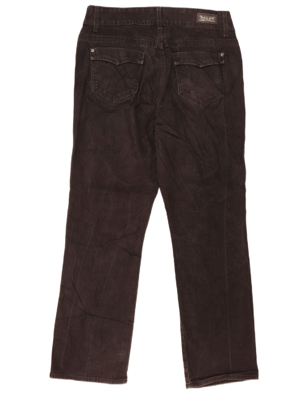 Levi's Damen Straight Jeans US 14 Large W32 L30 Schwarz