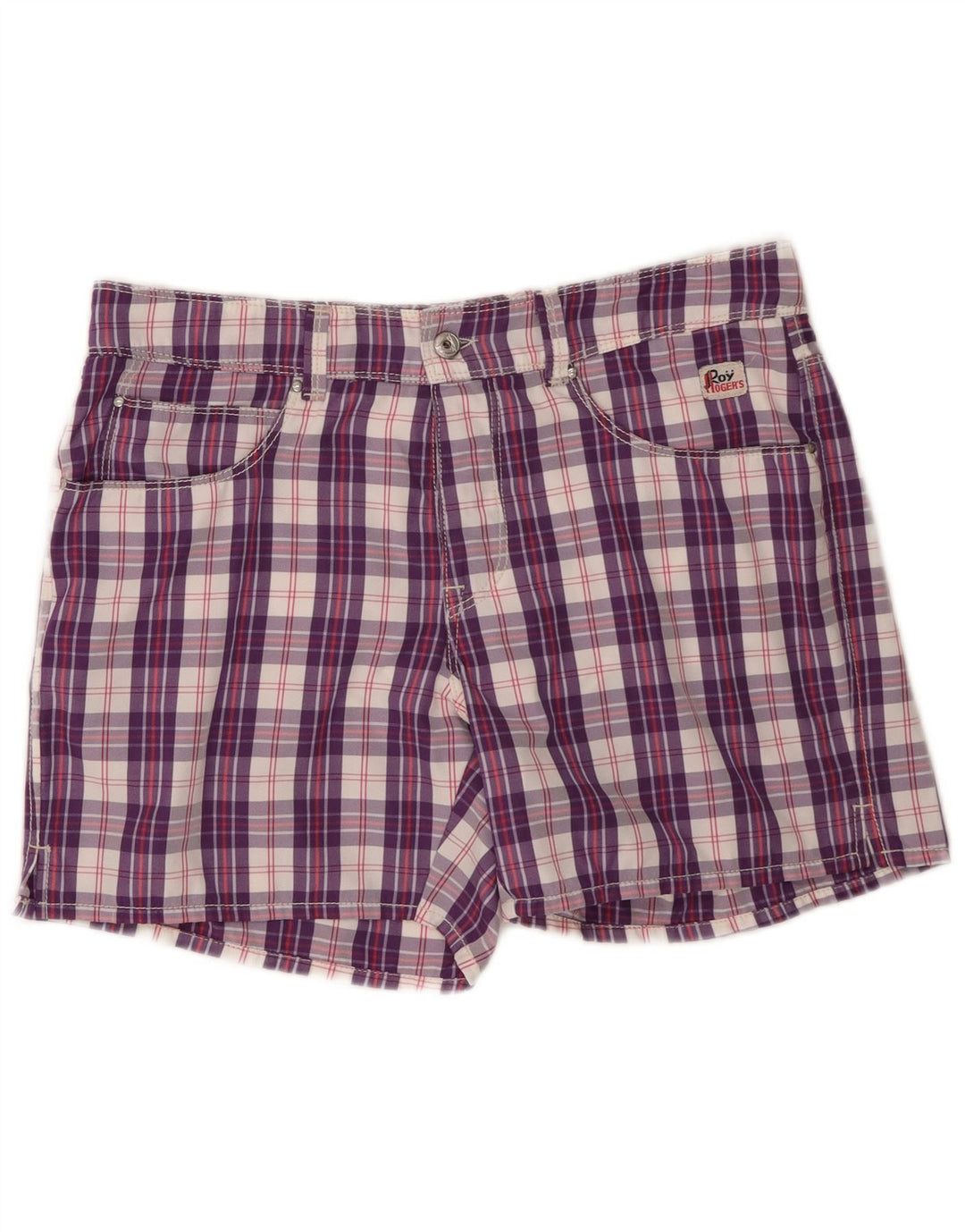 Roy Rogers Damen Badeshorts W34 Large Purple Check Polyamid
