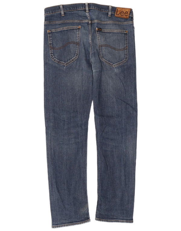 Lee Herren Daren Straight Jeans W36 L32 Blaue Baumwolle