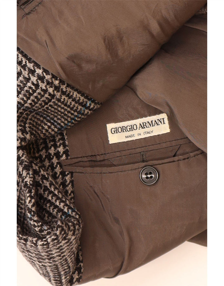 GIORGIO ARMANI Herren 2-Knopf-Blazerjacke IT 50 Mittelgrauer Hahnentritt