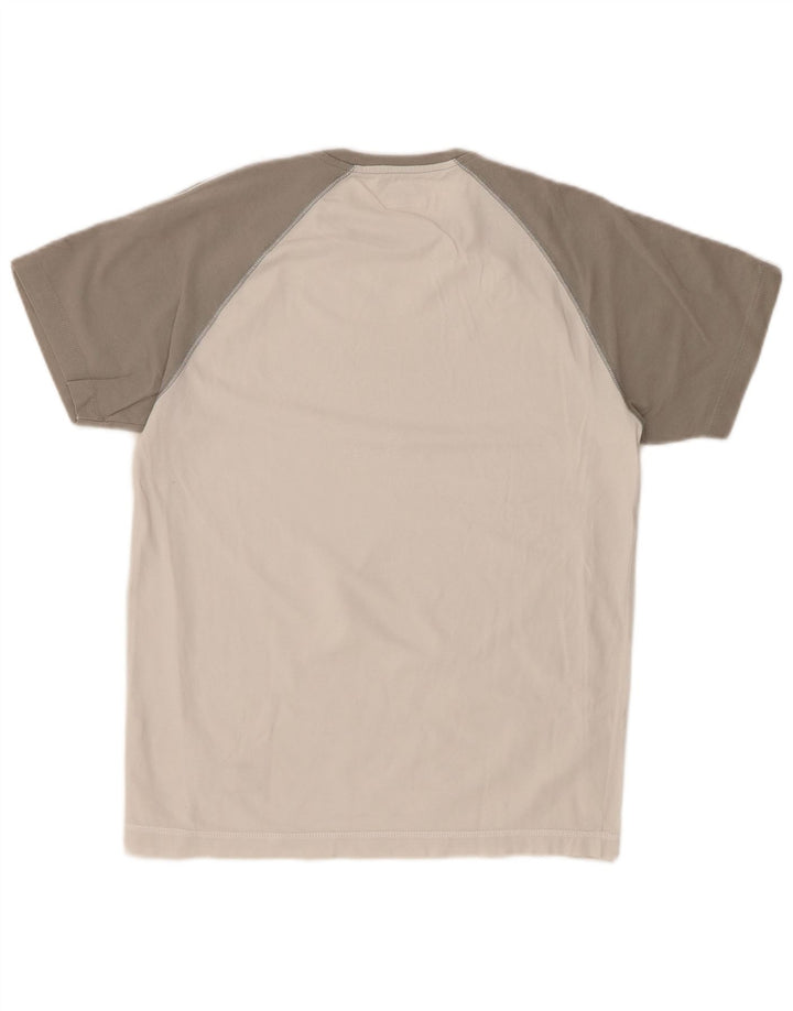 CHAMPION Damen T-Shirt Top UK 14 Large Weiß Colourblock