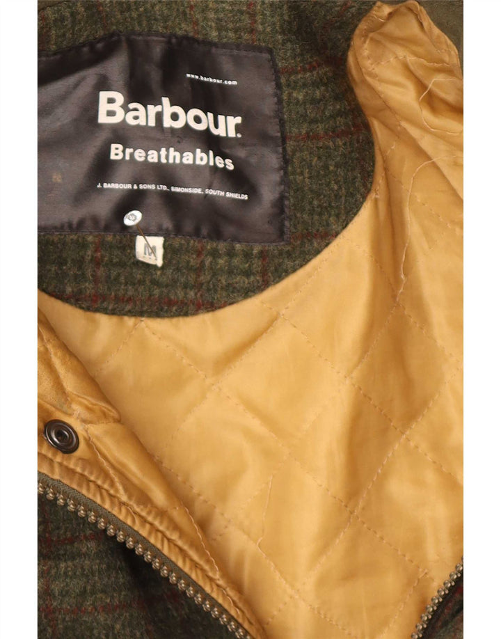 Barbour Herren-Utility-Jacke UK 38 Medium Khaki Plaid Wool