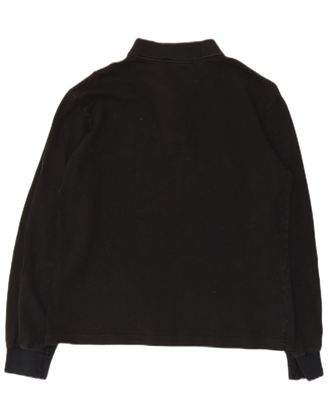 Fred Perry Herren-Langarm-Poloshirt aus mittelschwarzer Baumwolle