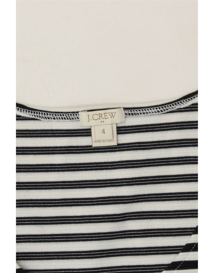 J. CREW Womens A-Line Dress US 4 Small Black Striped Polyester Vintage J. Crew and Second-Hand J. Crew from Messina Hembry 