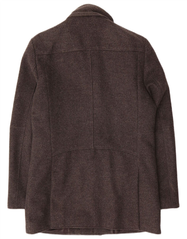 Reiss Herrenmantel UK 38 Mittelgraue Wolle