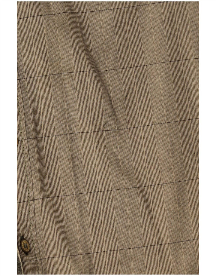 CAMEL ACTIVE Herren-Hemd mit normaler Passform, XL, Khaki, Karo, Baumwolle