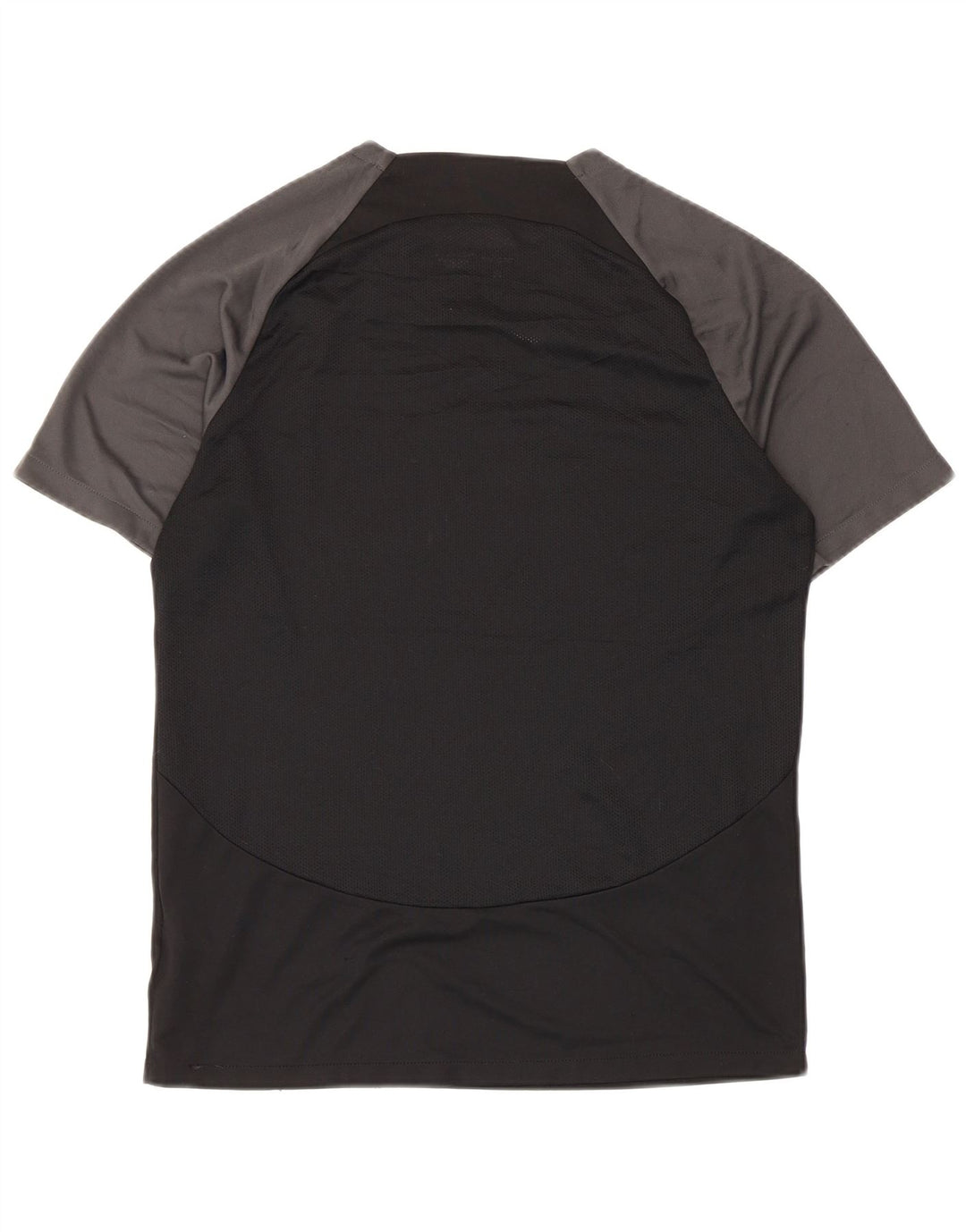 Nike Herren Dri Fit T-Shirt Top Mittelschwarzes Colourblock-Polyester