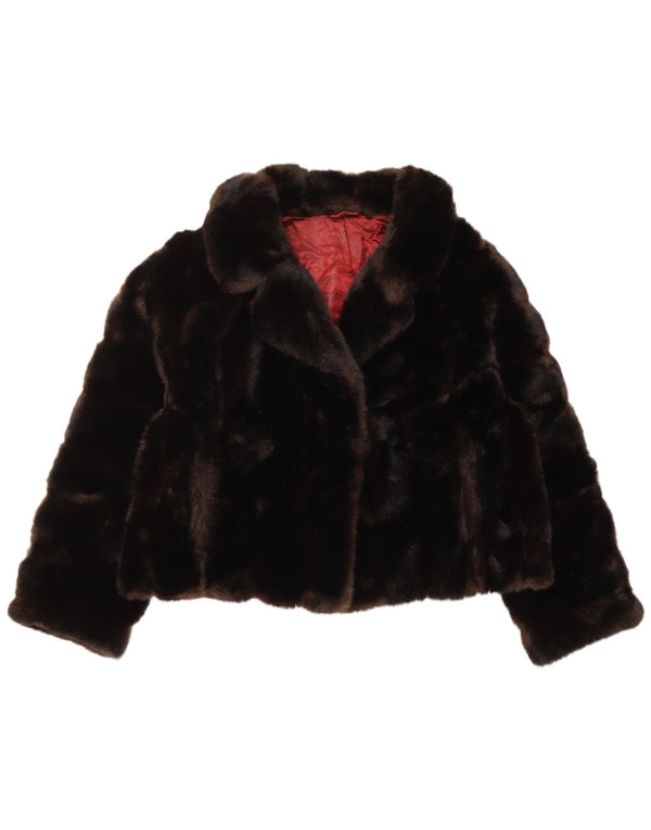 TISSAVEL Damen Kunstpelzjacke UK 18 XL Braun Polyacryl