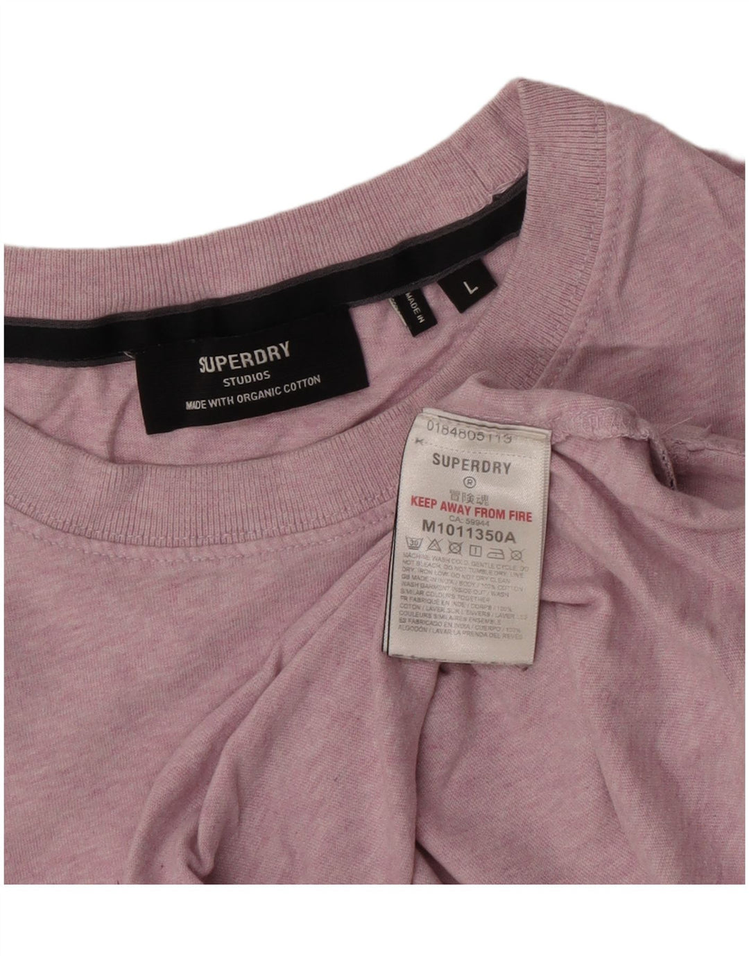 Superdry Herren T-Shirt Top Large Rosa Baumwolle