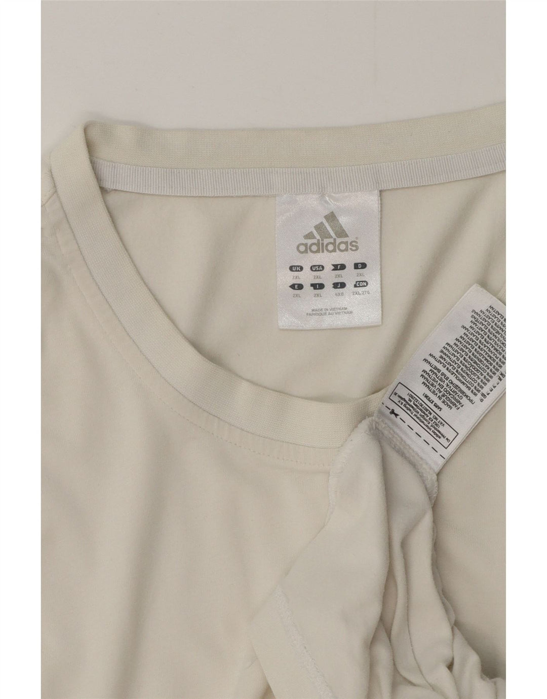 Adidas Herren T-Shirt Top 2XL Weiße Baumwolle
